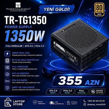⚡ YENİ GƏLDİ! Thermalright TR-TG1350 Güc Mənbəyi ⚡ 🔥 1350W | 80 PLUS lalafo.az -da ⚡ YENİ GƏLDİ! Thermalright TR-TG1350 Güc Mənbəyi ⚡ 🔥 1350W | 80 PLUS