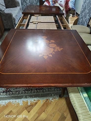 stol ayaqlari: Klassik masa, İşlənmiş, Açılan, Taxta, Dördbucaq masa — 3