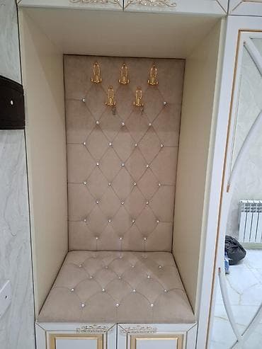 ucuz dolap: Dəhliz üçün klassik stildə quraşdırılan dolab komplekti - Rəng: krem — 2