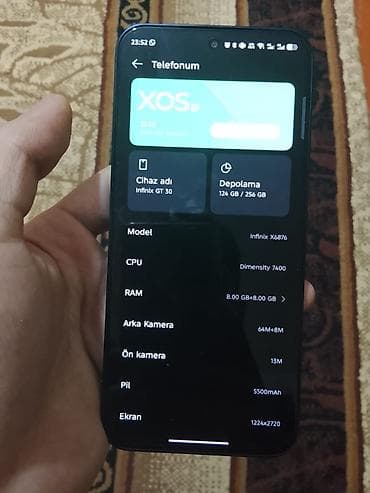 Infinix GT 20 Pro, 256 GB, rəng - Mavi, Sensor — 8