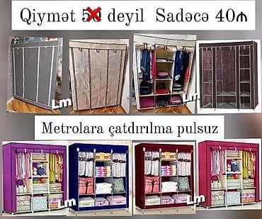 iskaflar: Parça Dolab Qarderob ENDİRİMLƏ Qiymət : 40 ₼ Metal kanstruksiya — 1