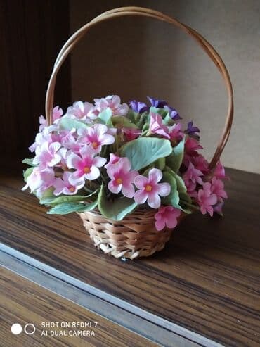 цветы искусственные: Цветы в корзине Голландия — 2