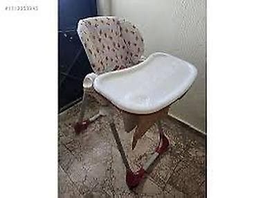 Uşaq yemək kreslosu – rəngli naxışlı, qırmızı-ağ detallı model.Chicco — 4