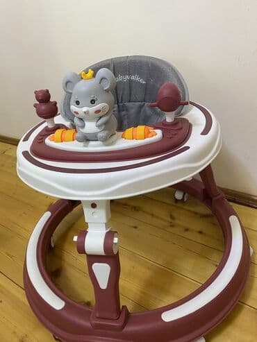 çəlik qiymətləri: Uşaq gəzdirəni (baby walker) - Rənglər: tünd qırmızı/şabalıdı və ağ — 3
