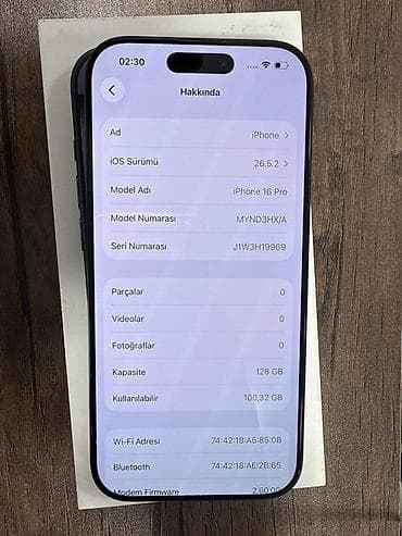 redmi note 11 kabro: IPhone 16 Pro, 128 GB, Graphite, Zəmanət, Simsiz şarj, Face ID — 4