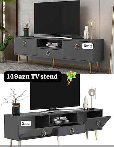 tv stend alçıpan: Yeni, Düz TV altlığı, Polkalı — 1