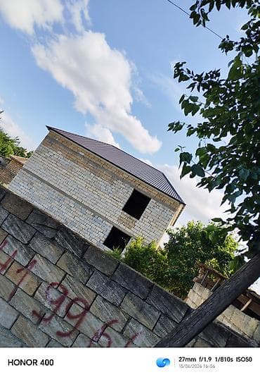 heyet evleri type 1: 2 mərtəbəli yarım tikili fərdi ev - Material: bünövrə və daşıyıcı — 1