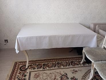 ustol: Qonaq otağı üçün, Açılmayan, Dördbucaq masa, 6 stul — 4