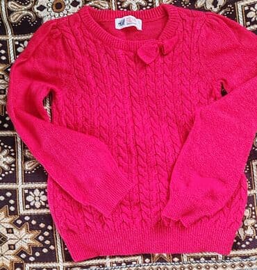 Üst geyimləri: H&M qız uşağı üçün trikotaj sviter - Rəng: parlaq çəhrayı/fuşya - — 1