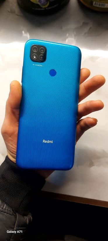 redmi note 9 qiymet: Xiaomi Redmi smartfon - Rəng: mavi, mat xətli arxa qapaq - Ekran: ön — 2