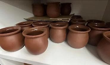 telefon qabi: Gil küp/saçaq dəsti – kiçik həcmli bişmiş gil qablar Məhsul təsviri — 4