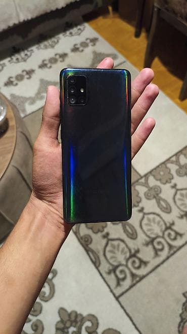 samsung note 1: Samsung Galaxy A51, 128 GB, rəng - Qara, İki sim kartlı — 3