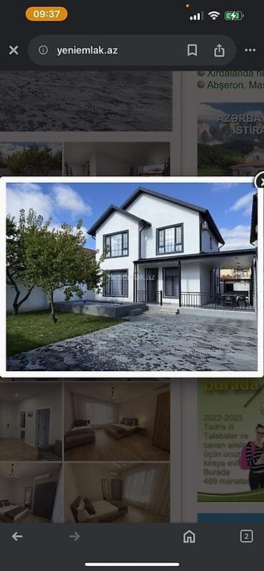 bina az hovsanda evler: 5 otaqlı, 250 kv. m, Kredit var, Yeni təmirli — 1