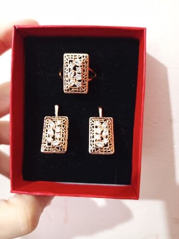 женские толстовки на молниями: Üzük və sırğalar - Metal: qızılı tonlu qirmizi rus qizili rengi - — 33