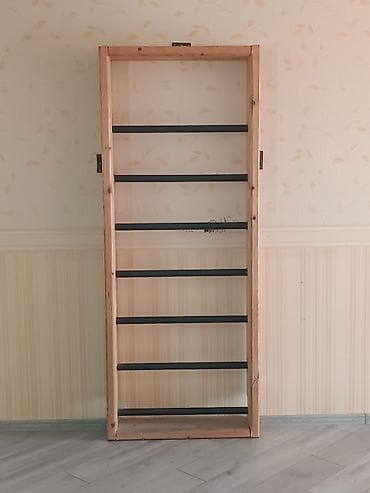 Taxta-çərçivəli divar İsveç pilləkəni (turnik-lestvitsa) qara — 7