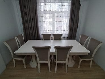 lalafo stul: Mətbəx üçün, Açılmayan, Dördbucaq masa, 6 stul — 2