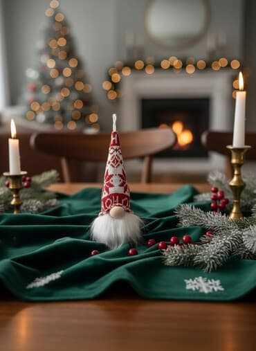 Məhsul: LED işıqlı Yeni il/C̈əngə mücəssəməsi – skandinav cırtdan