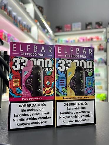 sulu qəlyan satışı: ELFBAR GH33000 PRO - Çəkiliş sayı: 33 000 puffs - Rejimlər: 3 rejim — 1