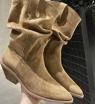 Сапоги: Размер: 38, цвет - Бежевый, Новый — 4