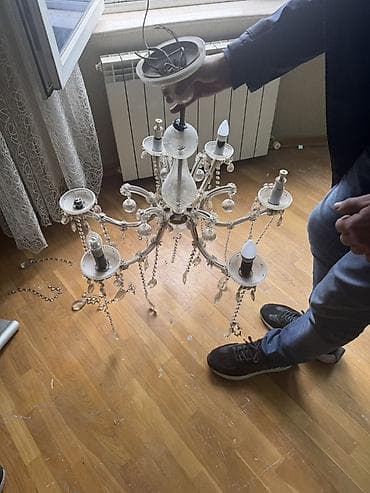 lyustur: Çılçıraq, 6 lampa, Şüşə — 2