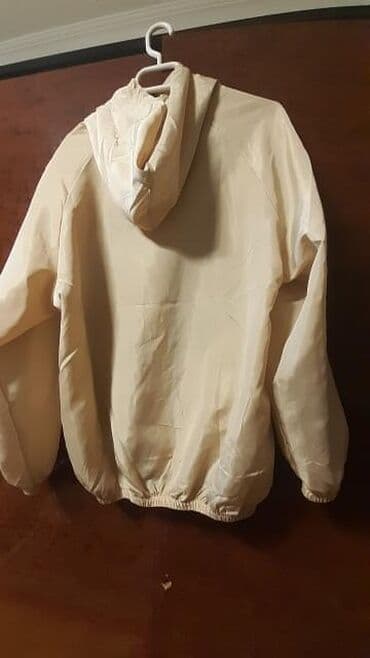 Lincoln: Bej rəngli yüngül küləkkeçirməz jaket - Model: kapüşonlu, önü tam — 3