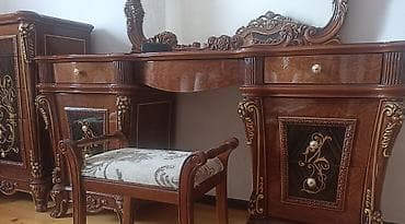 Yataq otağı dəsti – klassik barok üslubunda, zəngin oyma və qızılı — 5