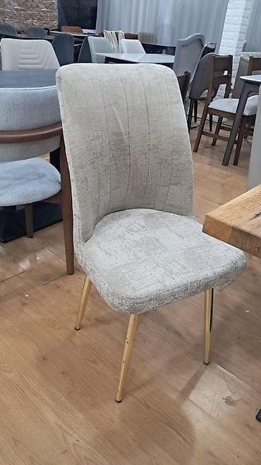 stullar satilir: Qonaq otağı üçün, Qatlanmayan, rəng - Bej Stul — 3