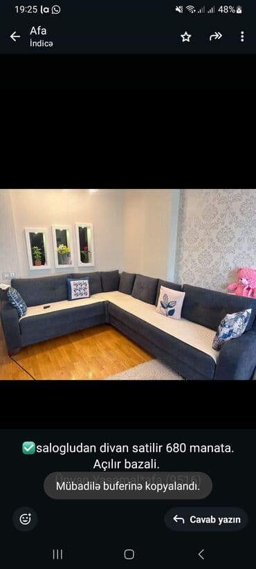 ehmedlide kiraye evler 200 azn: Künc divan — 1