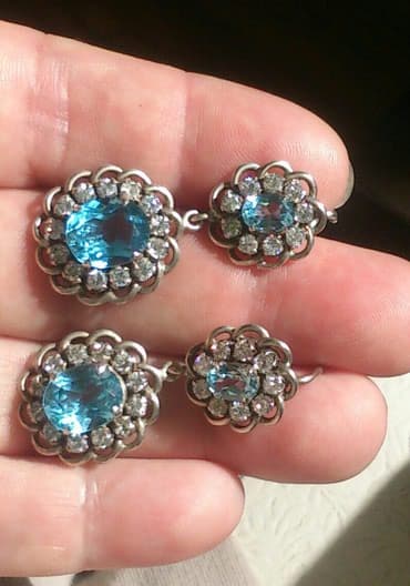 isbartivni desdleri: Комплект из серебра с голубым топазом из Индии — 5