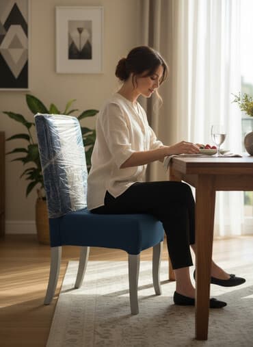 стул: Mətbəx üçün, İşlənmiş, Qatlanmayan, rəng - Göy Stul — 1