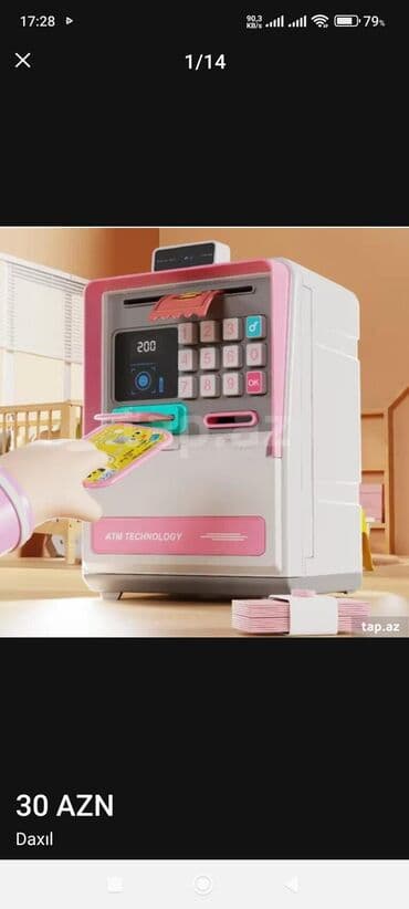 kaşa: Kassa kodla yenidir,4 reqemli istenilən kod teyin edırsiz.batareya ile — 9