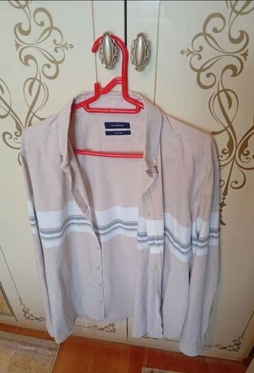 Другая мужская одежда: Мужская рубашка, Lc Waikiki, L, цвет - Бежевый — 1