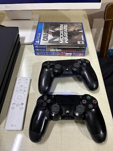 ps4 gamepad: LG 24” Full HD monitor + PlayStation 4 Pro (1TB) oyun dəsti Paketin — 2