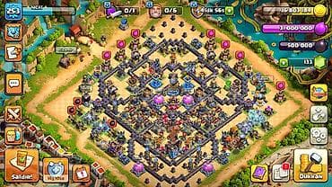 Clash of Clans oyun hesabı .her sey maksdı birdene pul yerleri max — 1