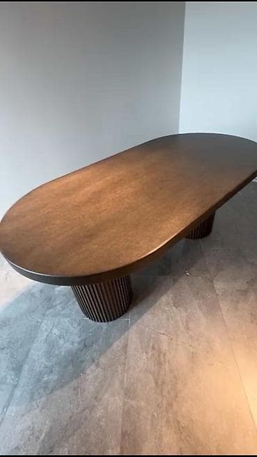 kelebek mebel: Qonaq masası, İşlənmiş, Açılmayan, MDF, Oval masa — 3