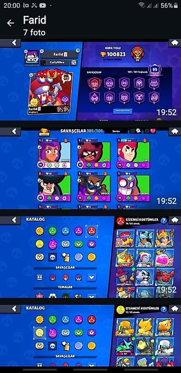 ps3 oyunu: Brawl Stars hesabı – yüksək inkişaflı profil - Kupa yolu: 100.823 (en — 1