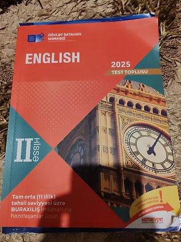 Velosipedlər: İngilis dili Testlər 11-ci sinif, DİM, 2-ci hissə — 1