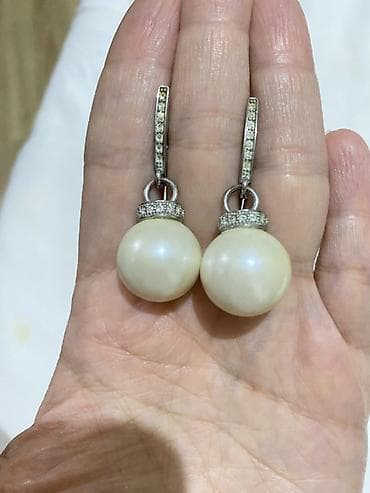 Бижутерия: Yaşıl daşlı və medal asqılı sırğalar seti - Model 1: Yaşıl halqa — 10