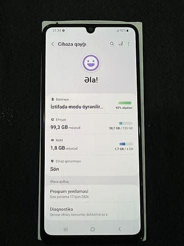 Samsung Galaxy A31, 128 GB, rəng - Qara, Sənədlərlə — 8