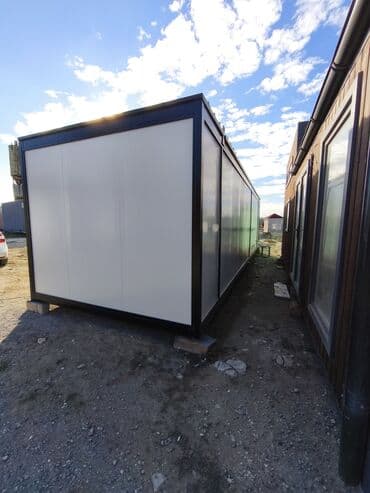 kantinerler: Modul tipli konteyner ev/ofis - Ölçü: təxmini 3 x 9–10 m (uzun tip) — 3