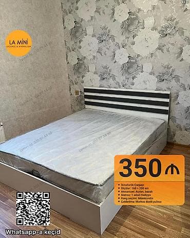 İkinəfərlik çarpayı, Bazalı, Matras ilə lalafo.az -da İkinəfərlik çarpayı, Bazalı, Matras ilə
