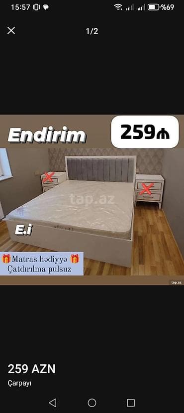kepenek sekli: İkinəfərlik çarpayı, Yeni — 2