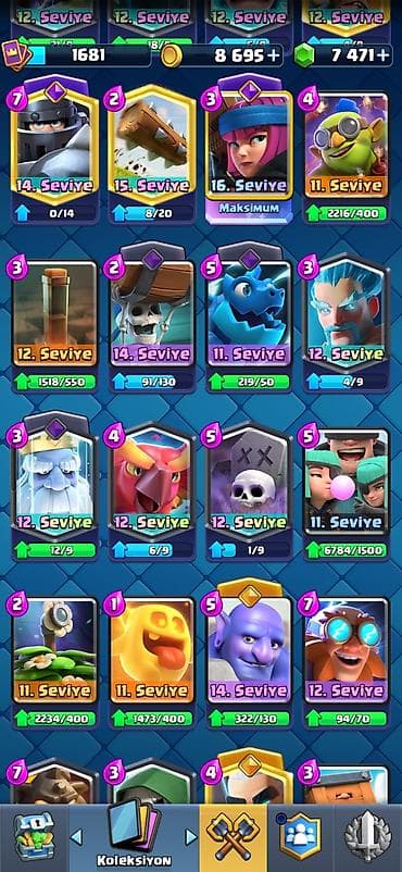 video reqstrator: Clash Royale hesabı – güclü və tam kart kolleksiyası ilə - Kral — 8