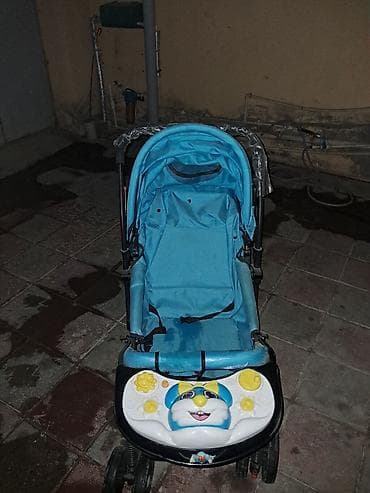 yes mekteb cantalari: Uşaq arabası – mavi rəng - Yüngül və kompakt konstruksiya, qatlanan — 3