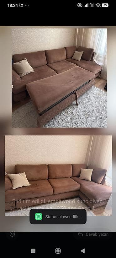 Endirim edildi. embawood kunc divan. acilir baza. var. 350 azn
