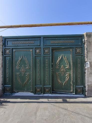 Həyət darvazaları: İşlənmiş Dəmir Həyət darvazası, 35 m, Mexaniki, Qapı ilə, rəng - Yaşıl, Kredit yoxdur, Ödənişli quraşdırma, Ünvandan götürmə — 4