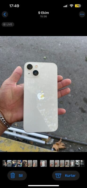 IPhone 13, 128 GB, White Titanium, Zəmanət, Kredit, Sənədlərlə