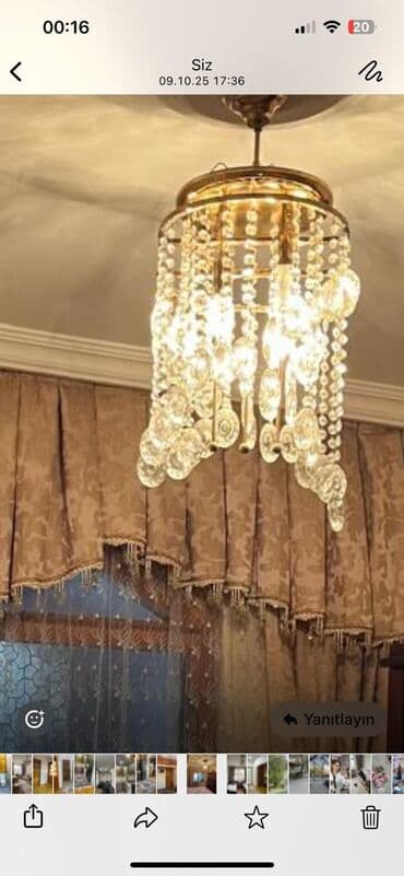 metbex ucun cilciraqlar: Çılçıraq, 10 və daha çox lampa, Metal — 5