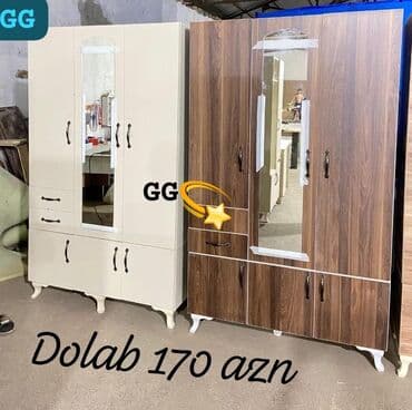 asilqan 58 azn: Yeni, Açılan, 3 qapılı Düz dolab, Qarderob, paltar dolabı — 1