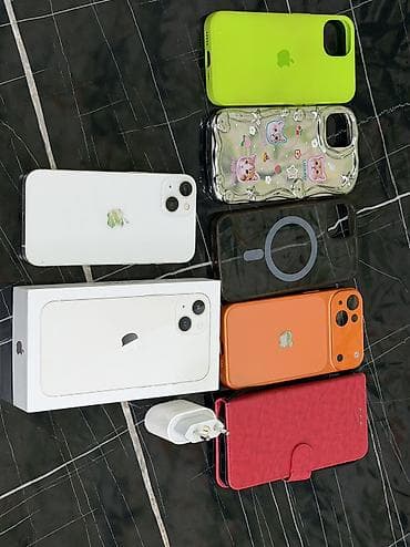 İphone 13, 128gb pil 72, usb şnur, karobkası var,hər şeyi üstündə — 7